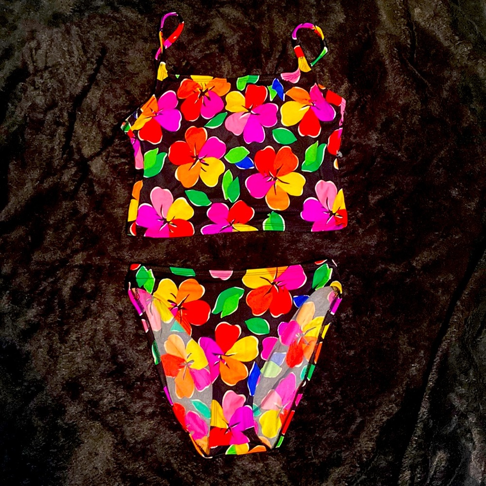 VTG Catalina Neon Flowers Bikini Set